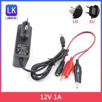 12V 1000 mA Lead Acid Dry Battery Charger for Car Motorcycle 12 Volt 1A Electric Toy Tool Motor Power Charging Adapter with Clip