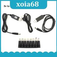 xoia68 Shop DC Step UP Module USB 5V to 9v 12v 8.4V 12.6V Charging Power Cable Cord To 5521 Multifunctional Plug Male 8tips connector