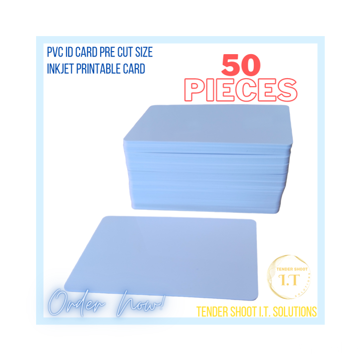 50 PIECES of PVC ID Card Pre Cut Size Inkjet Printable Business Card
