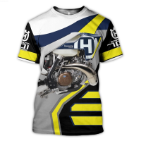 2023 new design- เสื้อยืดแขนสั้น พิมพ์ลายมอเตอร์ Husqvarna 3D Da280 แฟชั่นฤดูร้อน 2023 {in store}