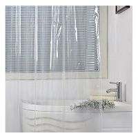 【CW】☄❍✘  Transparent Shower Curtain PEVA Plastic Curtains Mildew Luxury Metal Hooks