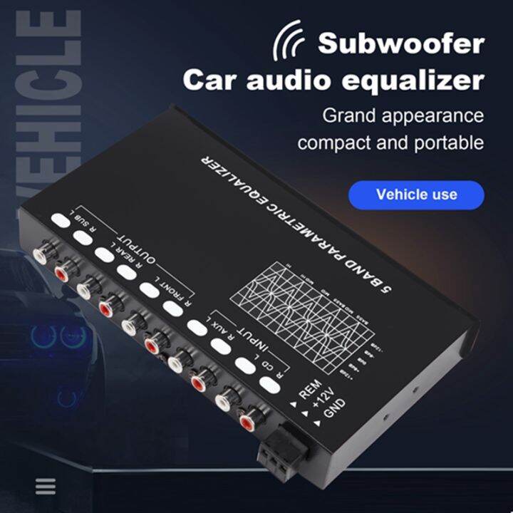 Car Audio Equalizer, Adjustable EQ Car Amplifier Graphic Equalizer with