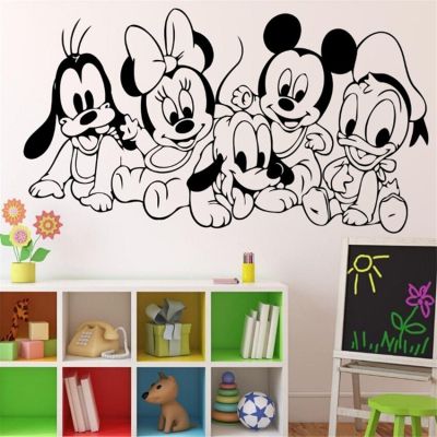 disney Cartoon Baby Characters Mickey Mouse Vinyl Sticker Wall Art Decor Childrens Kids Room Ideas Room Interior Wall Stickers