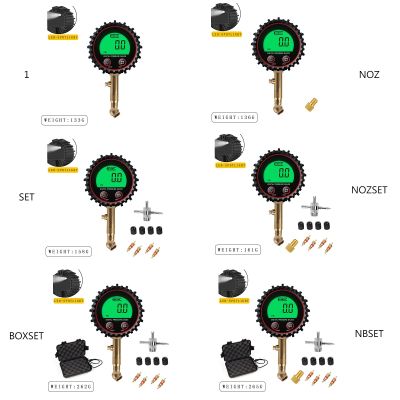 Upgrade Digital Tire Pressure Gauge Air Chuck and Compressor Accessories LCD Display Heavy Duty LED Spotlight 255PSI