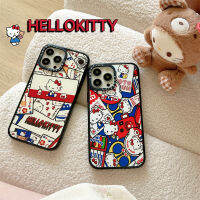 《KIKI》CASE.TIFY Acrylic HELLOKITTY Phone case for iphone 14 14pro 14promax 13 13pro 13promax Cute cartoon illustration phone case 12 12pro 12promax 11 case 2023 New Design HD transparent Phone case for girl man ins popular Side lettering