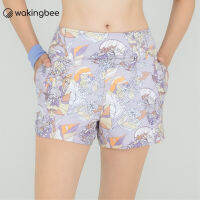 Wakingbee Vector Shorts (Violet) กางเกงขาสั้น ออกกำลังกาย สองชั้นกันโป๊ มีกระเป๋าสี่ใบ ผ้ากันยูวี แห้งไว ใส่ว่ายน้ำได้ด้วย