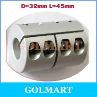 1PC Clamping Rigid Coupling aluminum for Engraving machine shaft coupler bore diameter D32 L45 6.35/8/10/12/12.7/14/15/16mm