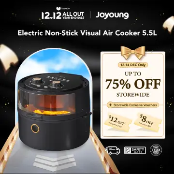 Joyoung Air Fryer Household 5.5L Double Button Control Without Turning Over  Visible Oil-free Baking
