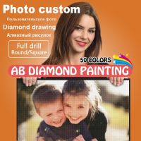 Custom Diamond Painting AB Drill Photo DIY 5D Diamond Embroidery Round Square Full Drill Diamond Mosaic Hobby Birthday DIY Gift