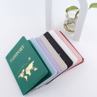 PU Leather Travel Passport Cover Unisex Simple Fashion 2023 Women Passport Holder Case for Men Travel Document Credit Card Case Card Holders