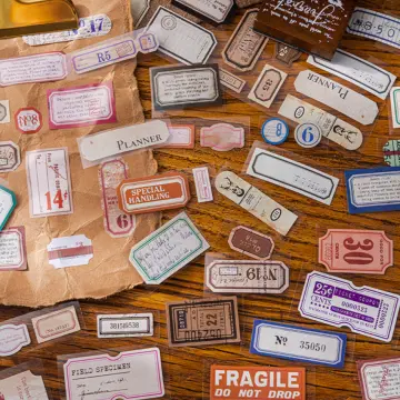 Vintage Letter Series Material Sticker Diy Scrapbooking Junk