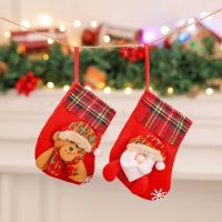 1PC Christmas Stockings Santa Elk Socks Christmas Candy Bag Gift Fireplace Tree Christmas Decorations for Home Kids Gift VC