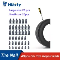 Hikity Car Vacuum Tire Repair Nails Kit for Wheels Tire Repair Tool Glue Nails Quality Rubber Nails Repairing Tools Accessories Adhesives Tape