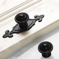 Black Knobs Drawer Knobs Handles Backplate Pulls Kitchen Cabinet Knobs / Dresser Handles Decorative Hardware