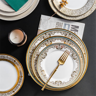 Luxury Porcelain Tableware Ceramic Dinnerware Creative Steak Plates Dessert Tray Kitchen Dishes And Plates 1097 Inches