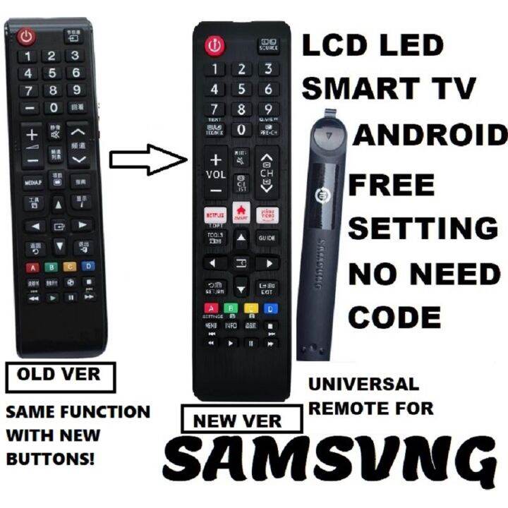 Replacement Samsung tv Universal Remote For ALL LCD LED SMART Android TV Lazada Indonesia