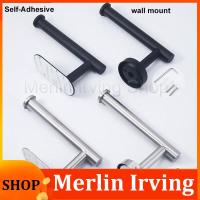 Merlin Irving Shop Black Toilet Roll Paper Towel Toilet wall Holder Stainless Steel Organizers holder bathroom Self Adhesive Punch-Free Rack Tissue