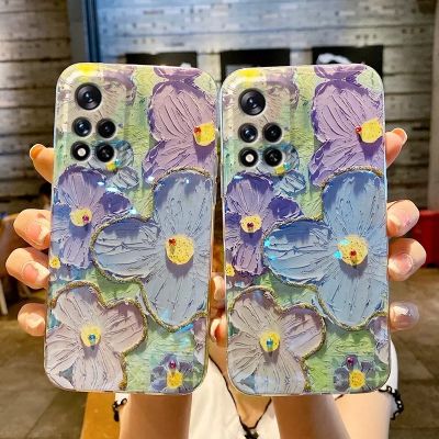 「Enjoy electronic」 Shockproof Phone Case For Xiaomi Redmi Note 11 11S 10 10S 10C 9A 10T 11T 11 12Lite POCO C40 M4Pro F3 F4 Painting Flowers Cover