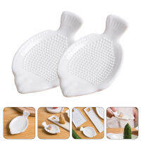 NICERIO 2 ชิ้นแผ่นเครื่องขูดเซรามิกเครื่องบดกระเทียมกระเทียมเครื่องสลับขิง GARLIC GADGETS