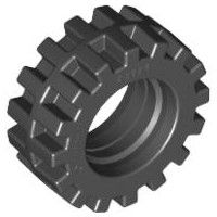 Lego part (ชิ้นส่วนเลโก้) No.87414 / 3641 Tire 15mm D. x 6mm Offset Tread Small - Band Around Center of Tread