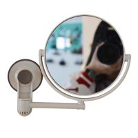 3X Bath Mirror Cosmetic Mirror 1X/3X Magnification Suction Cup Adjustable Makeup Mirror Double-Sided Bathroom Mirror