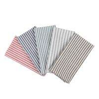 Plain Striped Linen Cotton Dinner Cloth Napkins Set Of 12 (40 X 30 Cm) 8 Colors For Events &amp; Home Use