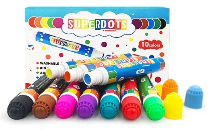 Washable Dot Markers 26 Colors with Free Activity Book, Fun Art Supplies  for Kids Toddlers and Preschoolers, Non Toxic Water-Based Paint Daubers,  Dot