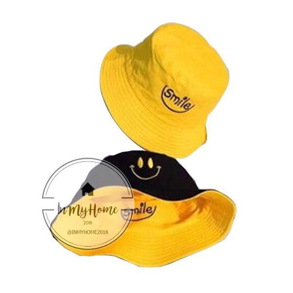 หมวกบั-กเก็ต-ยิ้ม-หมวกบักเก็ตยิ้มใส่ได้สองด้าน-หมวก-บั-กเก็ต-2-ด้าน-สินค้าดีมีคุถณภาพ-imh99