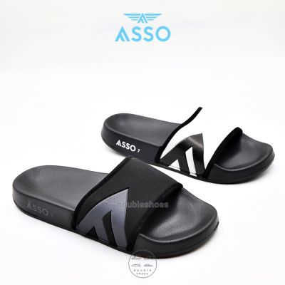 ASSO รองเท้าแตะแบบสวม ลำลอง สายนุ่ม พื้นยางพารา รุ่น AF001 ไซส์ 7-11