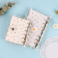 ▨☞✐ A7/A6 Cute Daisy Spiral Binder Notebook Agenda Cover with Storage Bag Kawaii Transparent School Diary Journal Planner Stationery