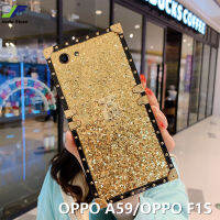 JieFie สำหรับ OPPO A58 5G / A78 5G เคสโทรศัพท์เคสลายกากเพชรโครเมี่ยมเหลี่ยม-กันชนชุบเคสโทรศัพท์สุดหรู