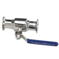 57mm 304 Stainless Steel Sanitary Ball Valve two piece  Tri Clamp Ferrule Type For Food Homebrew Product