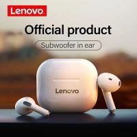 Lenovo หูฟังสเตอริโอหูฟังไร้สาย LP40 TWS ของแท้หูฟังสำหรับโทรศัพท์สเตอริโอชุดหูฟังเล่นกีฬาควบคุมแบบสัมผัส