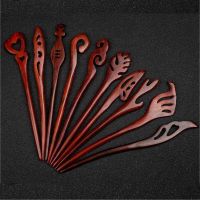 [COD] style wooden plate hairpin step shake sandalwood female all-match ancient costume palace Hanfu headdress simple