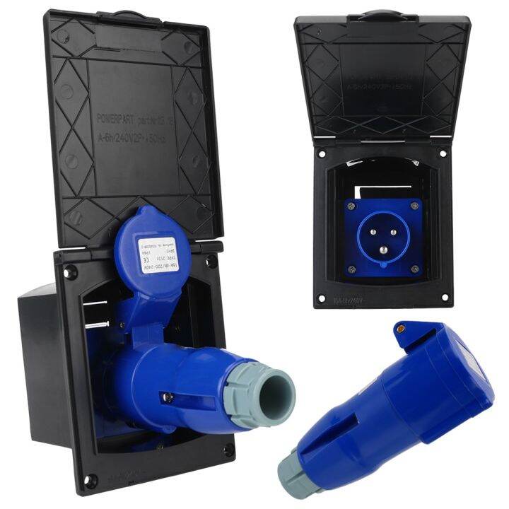 Caravan Plug RV Camper Marine External Flush Hook Up 220V240V 16A Plug