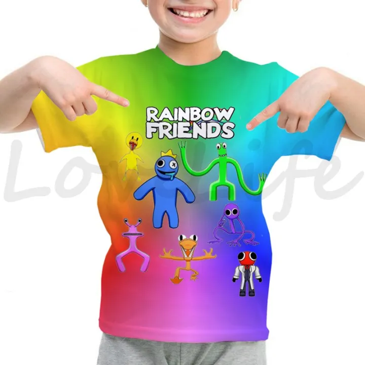 Roblox Rainbow Friends Cartoon Anime Clothes Summer Round Neck  Short-sleeved Printed Men's And Women's T-shirts - Animation  Derivatives/peripheral Products - AliExpress