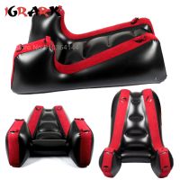 Inflatable Split Leg Sofa Mat  Furniture Aid With Straps Flocking  Chair Bed  Tools  For Couples Two Adult Games