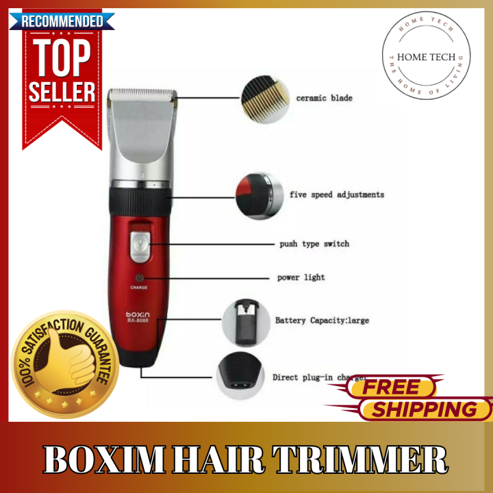 BOXIN 8088 Quiet Hair Clippers Cordless Rechargeable Razor/ HAIR