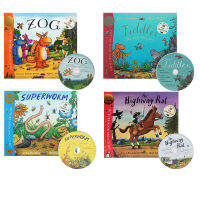 English original Gulu cattle author Axel Scheffler, Fiddler / superworm 4 volumes with 4CD childrens Enlightenment picture story book