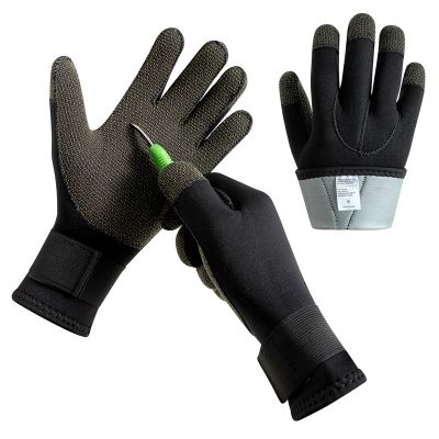 【JH】 Women amp;Men Kevlar Gloves 3mm Five Warm Wetsuit Therma for Scuba Diving Snorkeling Surfing