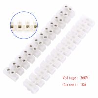 10pcs 360V 12 Position Electric Barrier Screw 10A Terminal Strip Electrical Block Connector Wire Connection Electric Dual Row