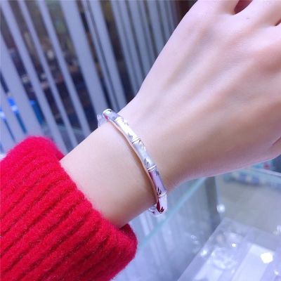 S999 sterling silver bracelet for women fashion festival opening fine bamboo bamboo Japan and birthday gift