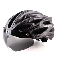 CAIRBULL Road Cycling Helmet With Goggles Bike Helmet Night Riding With Taillights Replaceable Brim bicycle Safety Caps