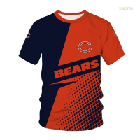 New！2023！T-shirt singkat dengan logo Chicago Lion, New York Bear, besar, kualitas tinggi, fashion pria 2023 High quality products （Freeprinting of names）