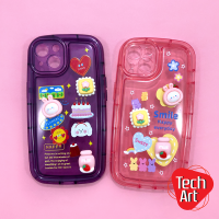 เคสRealme C11/C17/C21Y/C53/5/C55 // Redmi 9A/12C/เคสมือถือนิ่มใสขอบหนา พิมพ์ลายการ์ตูนติดอะไหล่น่ารัก หมี น้ำผึ้ง