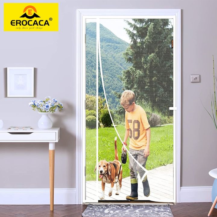 lz-erocaca-magnetic-door-screen-mosquito-net-custom-size-summer-anti-insect-mesh-automatic-closing-curtain-applicable-to-glass-door