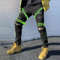 New Slim Mens Jeans Trendy Pants 2021 Street Hip Hop Casual Black Straight Pants Trendy Fashion Plus Size Mens Pants