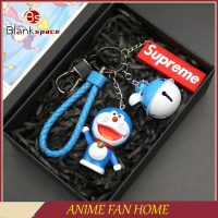 (In Stock) 5ชิ้น/เซ็ตการ์ตูน Doraemon จี้พวงกุญแจโดเรมอนสีฟ้าไขมันกระเป๋านักเรียนจี้ประดับ