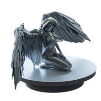 Figurines &amp; Miniatures Silver Angel Wings Resin Crafts Desktop Ornaments Garden Ornaments Home Decor Angel Cabochon decoration