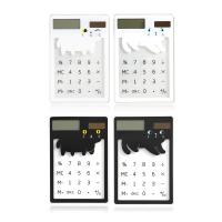 Transparent cute cartoon 8-digit calculator Solar energy mini Portable calculator School Supplies kawaii